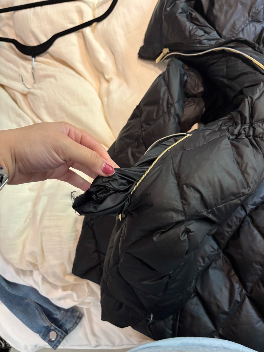 Michael Kors Black Diamond-Quilted Long Puffer Coat - Picture 7 of 7